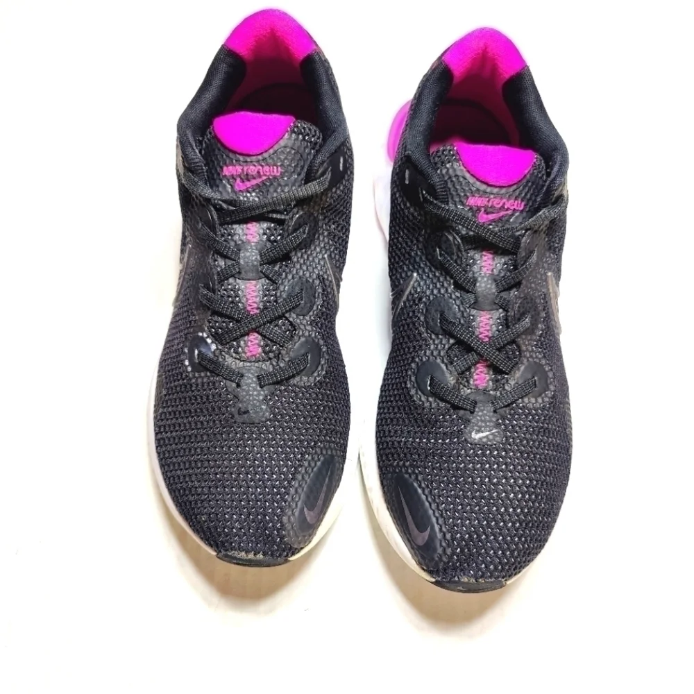 Nike Renew Run Black Purple Comfort Sneakers Running Shoes Women's Size 11